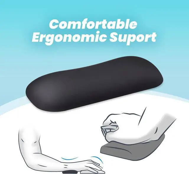 Alt view image 4 of 7 - Perixx PERIPRO-101 Ergonomic Wrist Rest for Computer Mice - Anti-Slip Base - Cooling-Effect Cushion - Black