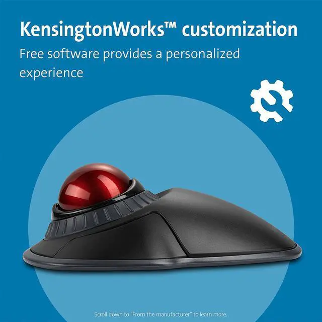 Alt view image 4 of 6 - Kensington Orbit Wireless Trackball with Scroll Ring - Black (K70990WW)