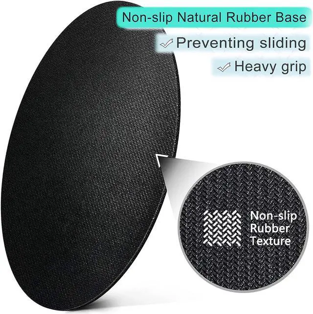 Alt view image 4 of 7 - ITNRSIIET Round Mouse Pad with Stitched Edge Premium-Textured Waterproof Non-Slip Rubber Base Desktop Protection Mat Diameter 8.7 inches, Black Gold Marbling