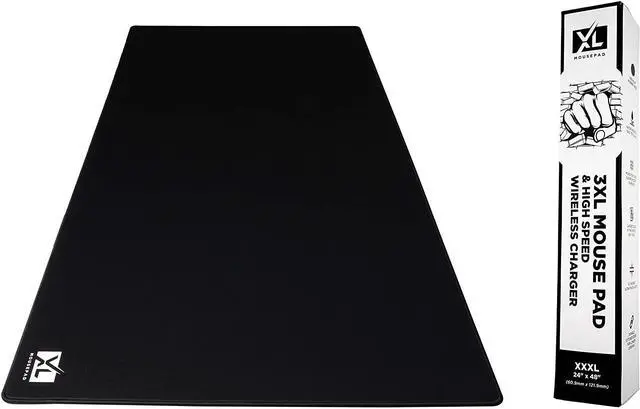 Main image of 3XL Huge Mouse Pads Oversized (48''x24'') - Extra Large Gaming XXXL Mousepad for Full Desk - Super Thick Nonslip Rubber Base and Waterproof Desktop Keyboard Extended Mouse Mat (Black, XXX-Large)