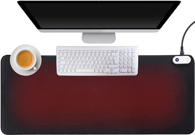 Heated Mouse Pad with 3 Heating Levels, Heated Desk Pad 4 Hours Auto  Shut-Off, Warm