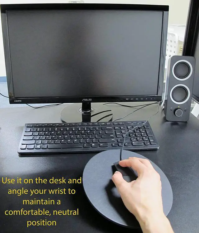 Alt view image 5 of 7 - MOJO Beanbag Ergonomic Mousepad - Comfortable Mouse Pad for Sofa Bed Lap Couch and Anywhere Else (Black Leather)