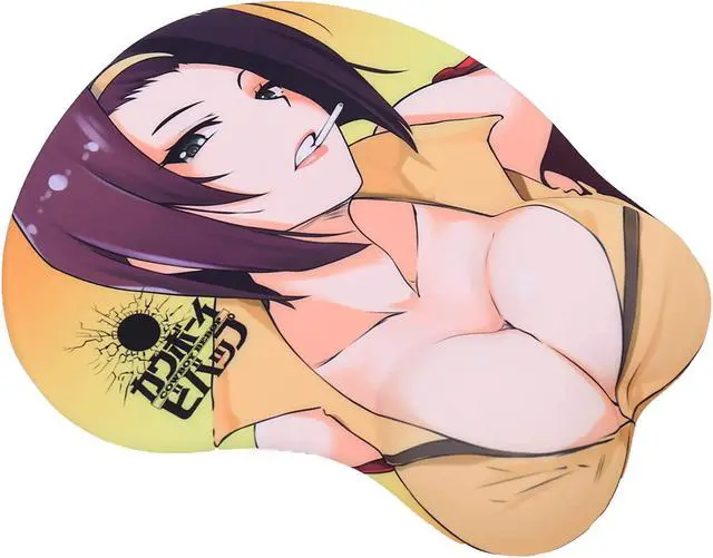 Alt view image 3 of 6 - CowboyBebop Anime Mouse Pads Boob Oppai Gaming 3D Mousepads 2Way Skin