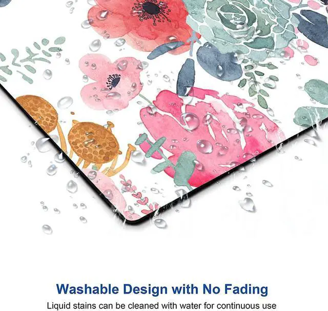 Alt view image 5 of 6 - Mouse Pad Premium-Textured Mouse Mat Non-Slip Rubber Base Mousepad for Laptop Computer & PC 9.5×7.9 in Pink Green Flower