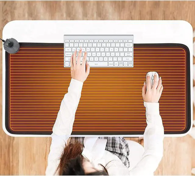 Main image of Mymyth Heated Desk Pad, Warm Mouse Pad, Foot Warmer - 8 Speeds Heated Control with Digital Display - 31.5×17.5 Extended Edition Gaming Mouse Mat - Auto Shutoff