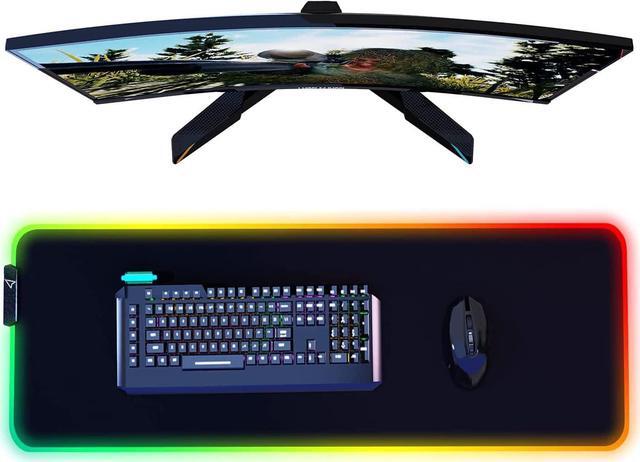 Main image of RGB Gaming Mouse Pad, Large Mousepad with 12 Lighting Modes 2 Brightness Levels, Big Mouse Mat LED Extended Mouse Pad Anti-Slip Waterproof, Computer Keyboard Mousepad Mat (31.5 x 11.8 Inch)