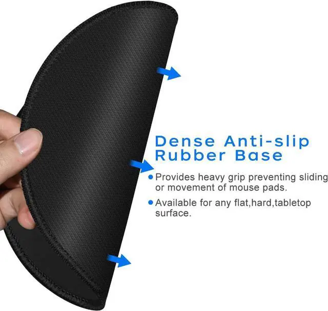 Alt view image 4 of 7 - 4 Pack Computer Mouse Pad with Non-Slip Rubber Base Premium-Textured Mousepads Bulk with Stitched Edges Mouse Pads Pack for Computers Laptop PC Office & Home 7.9x7.9 inches 3mm Black