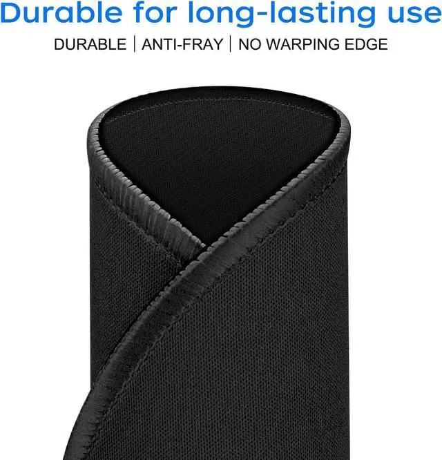 Alt view image 3 of 7 - 4 Pack Computer Mouse Pad with Non-Slip Rubber Base Premium-Textured Mousepads Bulk with Stitched Edges Mouse Pads Pack for Computers Laptop PC Office & Home 7.9x7.9 inches 3mm Black