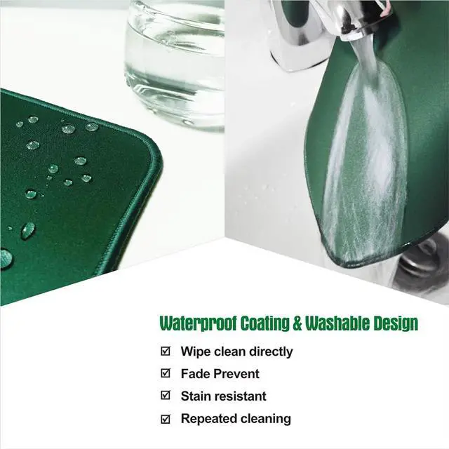 Alt view image 6 of 7 - Computer Mouse Pad with Stitched Edge Premium Textured Small Mouse Mat Green Non Slip Black Rubber Base Gaming Mouse pad for Laptop Home&Office 10.2x8.3x0.12in