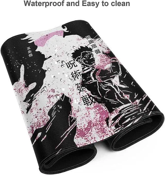 Alt view image 5 of 7 - Large Anime Mouse Pad for Desk Gaming Mousepad Computer Non-Slip Long Mouse Mat 15.8x29.5 in