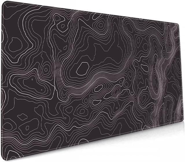 Topographic Map Desk Mat, Large Mouse Pad 800x300x3 mm, Gaming