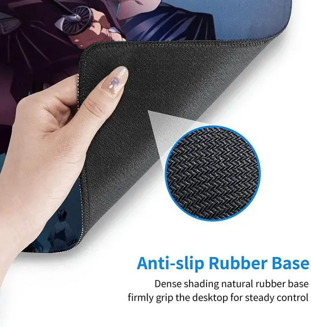 Alt view image 5 of 7 - Anime Mouse Mat Gaming Mouse Pad, Extended Gaming Mouse Pad with Durable Stitched Edge,Waterproof Non-Slip Base,Best Gaming Mouse Pad for Gamer, Computer,Laptop, 11.8"x23.6"x0.12", Black