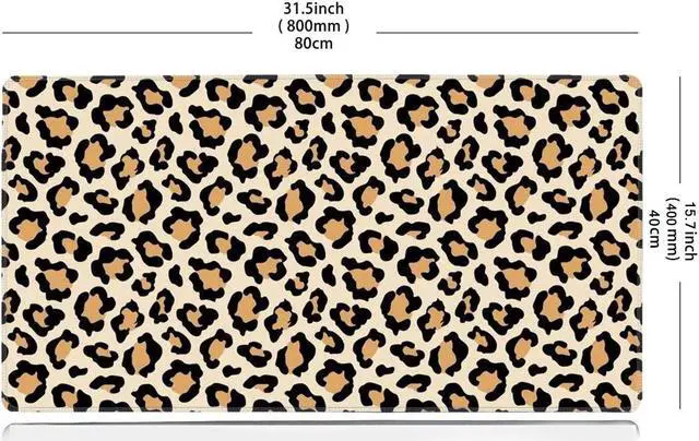 Alt view image 3 of 7 - Large Gaming Mouse Pad XXL[30% Large] Mouse Pad Extended Mouse Pad for Laptop Computer Big Keyboard MousePads Full Desk Large Big Mouse Pad with Stitched Edges(31.5“x15.8“x0.12“) (Leopard)