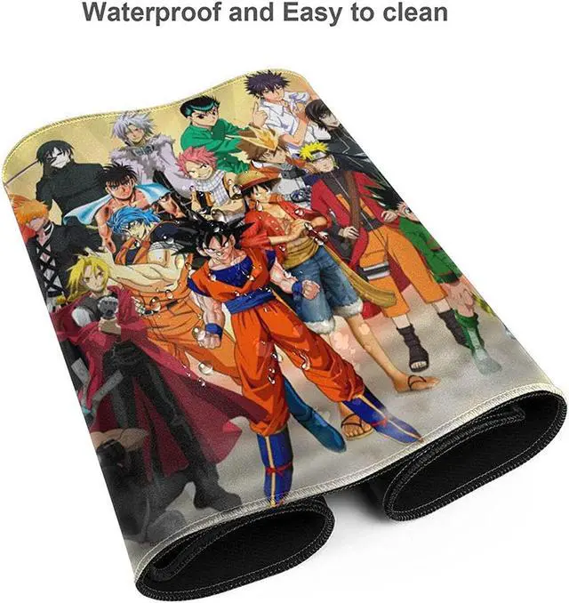 Alt view image 5 of 7 - Large Mouse Pad, Extended Gaming Mousepad Non-Slip Base Keyboard Pad,Desk Mat 24" x 14" in, Anime Mouse Pad (Japanese Anime Manga Hero)