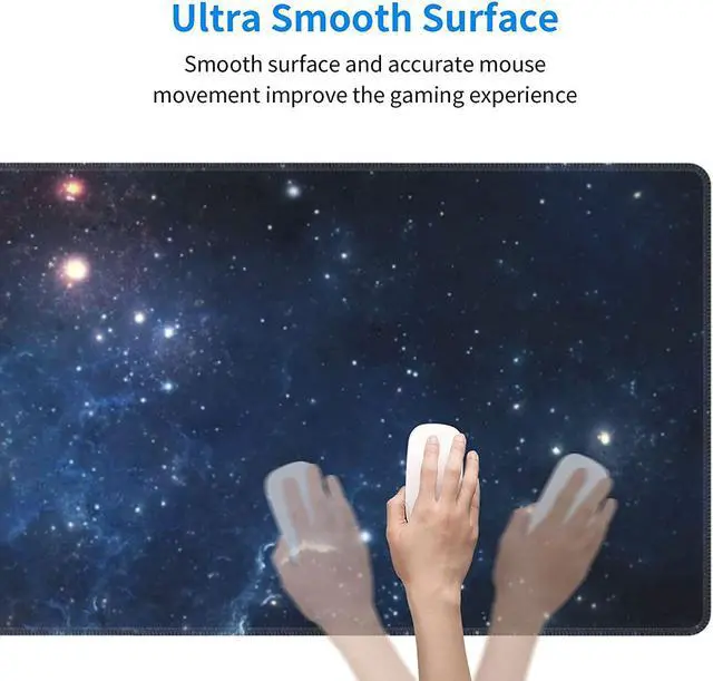 Alt view image 4 of 6 - XXL Space Galaxy Desk Mouse Pad Large Gaming Keyboard Mat Cool Extended Laptop Mouse Pad for Office Company 31.5 X 11.8 Inch