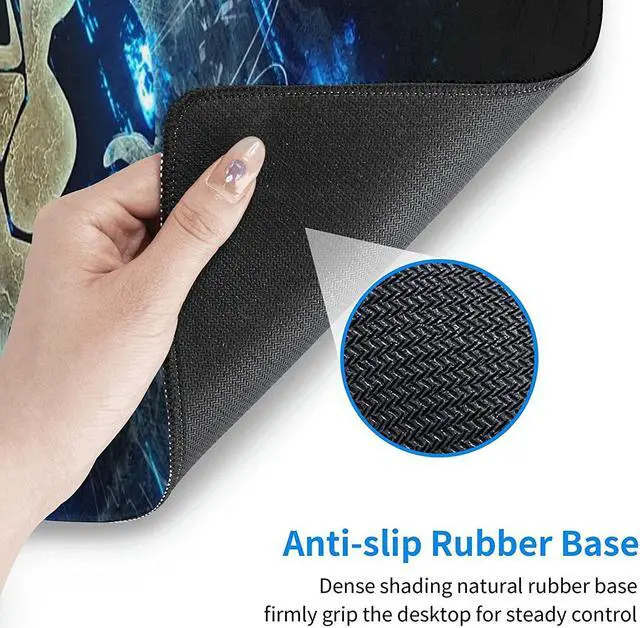 Alt view image 7 of 7 - Black Extended Gaming Mouse Pad Computer Keyboard Mat with Stitched Edges for Gamer Office Home 31.5X 11.8 in