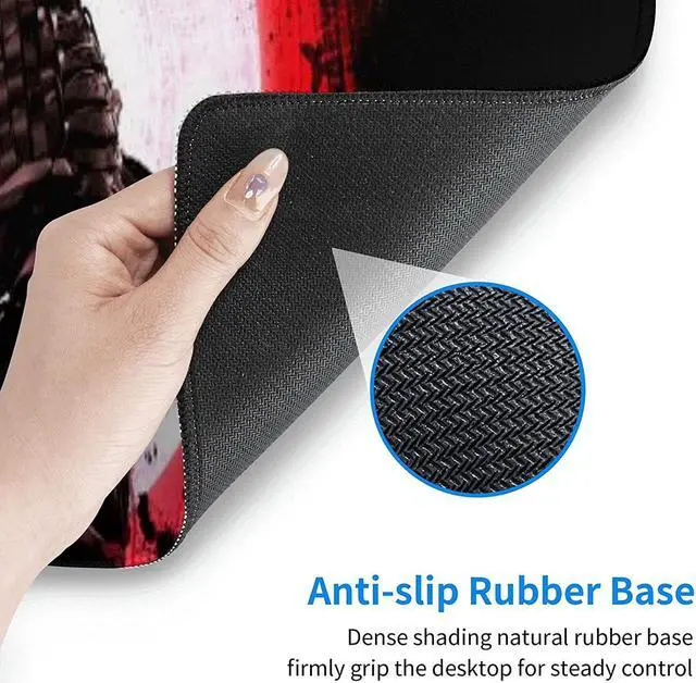 Alt view image 6 of 7 - Japanese Moon Mouse Pad XL, Extended Large Gaming Desk Pad Mouse Mat, Stitched Edges Long Mousepad, 31.5 X 11.8 Inch