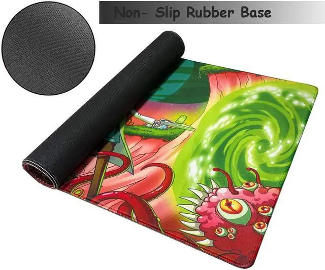 Alt view image 4 of 7 - Extended Mouse Pad Large Gaming Mouse Pad- 35.4x15.7inch Computer Keyboard Mouse Mat Non-Slip Mousepad Rubber Base and Stitched Edges for Game Players, Office, Study (Ruike/05)