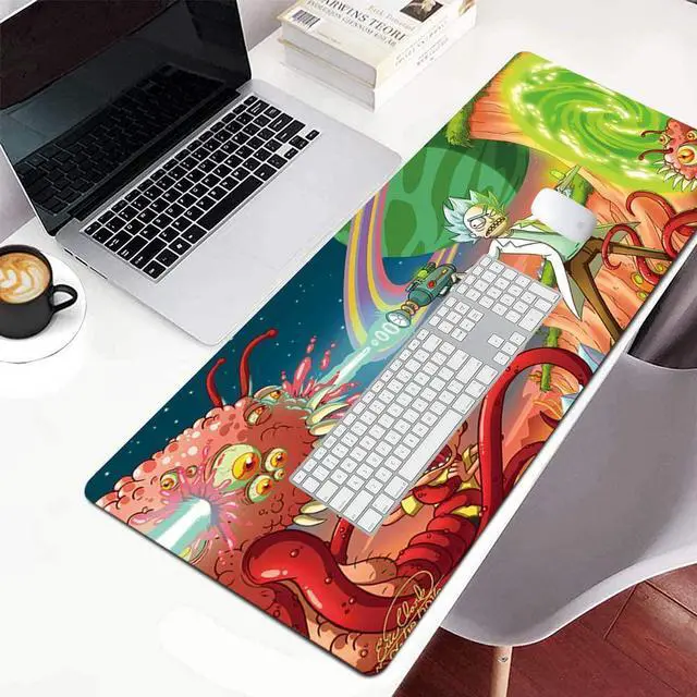 Alt view image 7 of 7 - Extended Mouse Pad Large Gaming Mouse Pad- 35.4x15.7inch Computer Keyboard Mouse Mat Non-Slip Mousepad Rubber Base and Stitched Edges for Game Players, Office, Study (Ruike/05)