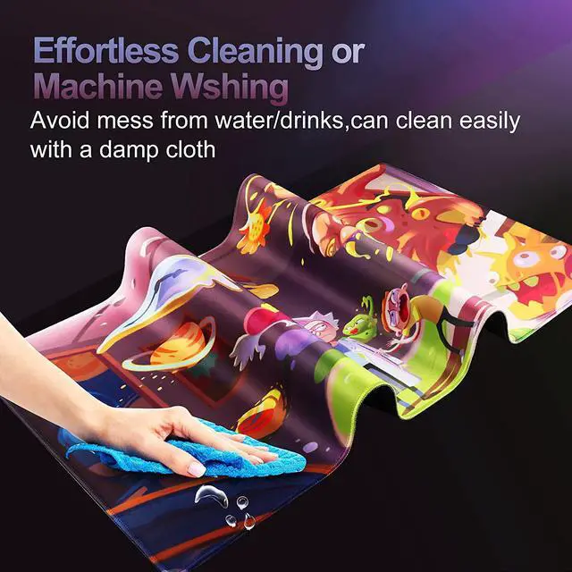 Alt view image 2 of 7 - Beoesa Extended Mouse Pad with Non-Slip Soft Rubber Base, Comfortable Extra Large Computer Mouse Mat with Stitched Edge for Home Office Desk Gaming Laptop Working Typing (90x40 rkguaiwu10)
