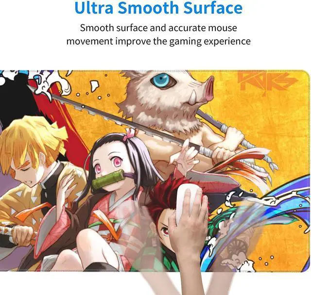 Alt view image 5 of 7 - Anime Mouse Pad Large Gaming Long Desk Keyboard Mat Non-Slip Mousepad for Computer Laptop 15.8x29.5 inch