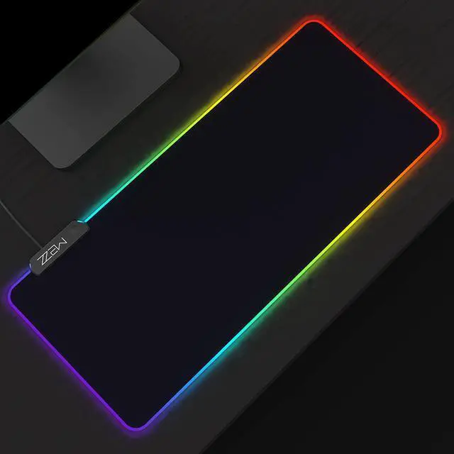 Main image of ZZEW RGB Extended Gaming Mouse pad ,Precision Stitched Edge, Textured Mouse pad, Non-Slip Rubber Base, Waterproof Fabric, Large Gaming Mouse pad,Computer Keyboard Mouse Mat (35.4x15.7x0.16Inch)