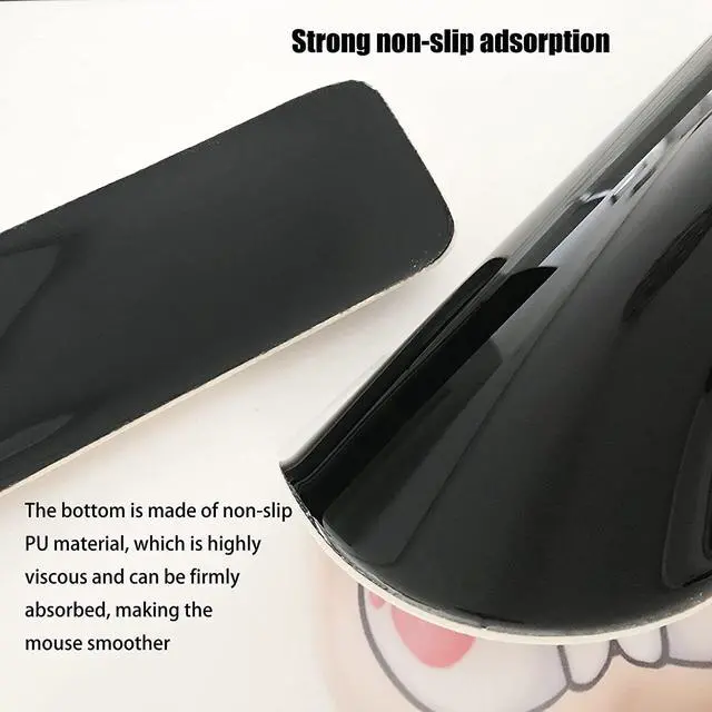 Alt view image 6 of 7 - Keyboard wrist rest and mouse pad and mouse wrist rest support set , anime kawaii cute pink mouse pad and keyboard pad set ,Silica gel easy typing pain relief ,suitable for computers, laptops(apricot)