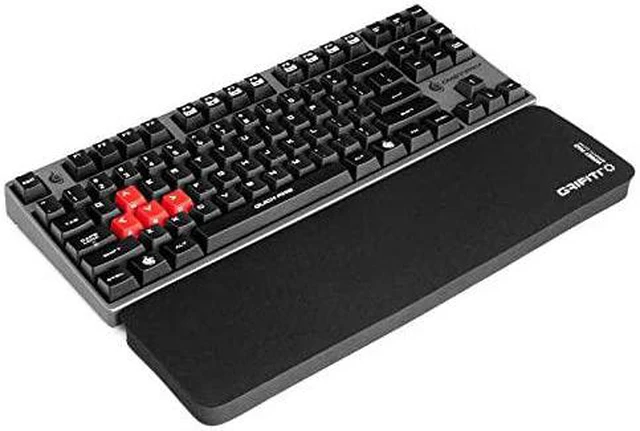 Alt view image 7 of 7 - Fat Wrist Pad 14 X 4 X 0.75 Inch Computer Keyboard Rest Support for Tenkeyless Ergonomic Gaming Wrists Rests Pads - Desk Keyboards Resting Accessories for Carpal Tunnel (Black Nylon)