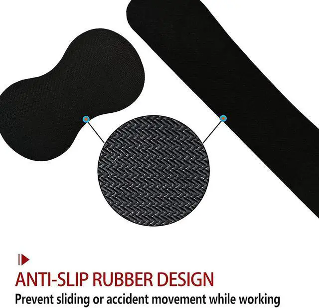 Alt view image 5 of 7 - Ergonomic Mouse Pad with Wrist Support Set and Keyboard Wrist Rest Set for Laptop, Gaming and Office, Comfortable and Pain Relief + Coaster Psalm 465 God is Within Her, She Will Not Fall
