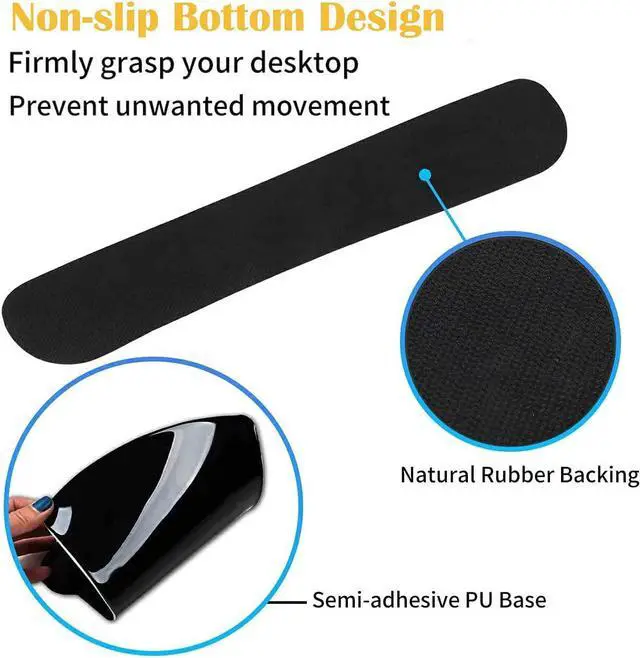 Alt view image 4 of 7 - XMTMR-Glass Ergonomically Upgraded Keyboard Wrist Rest and Comfortable Wrist Rest Gel Mouse Pad Set, Non-Slip Rubber Base and Cute Coaster, for Work, Game Home, Dream Catcher Milky Way Star Space