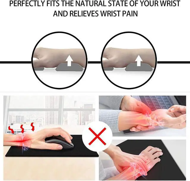 Alt view image 7 of 7 - Keyboard Wrist Rest and Mouse Pad Wrist Rest Set with Coasters [4Pcs], Memory Foam, Easy Typing Pain Relief, Non-Slip Rubber Base for Computer, Laptop, Home & Office, Bible Verse Philippians 4-13