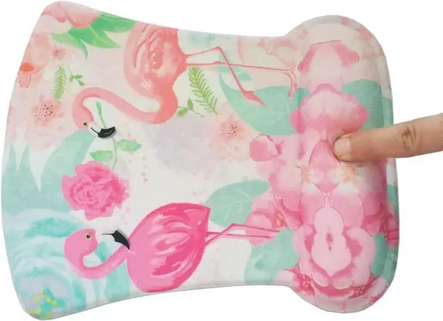 Alt view image 3 of 7 - HAPLIVES Ergonomic Keyboard Wrist Rest Pad and Mouse Pad Wrist Support Set with Non-Slip Backing Memory Form-Filled, Easy-Typing and Pain Relief for Gaming Office Computer Laptop (Pink Two Flamingos)