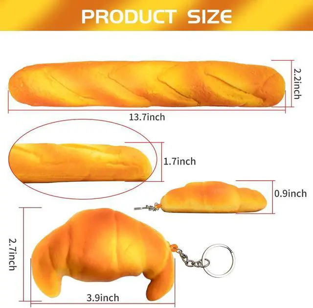 Alt view image 2 of 6 - Soft Toast Bread Baguette Shape Anti-Skid Keyboard Wrist Rest Support & Mouse Wrist Support for Office Computer Laptop& Mac Slow Bounces Back Foam for Easy Typing & Pain Relief