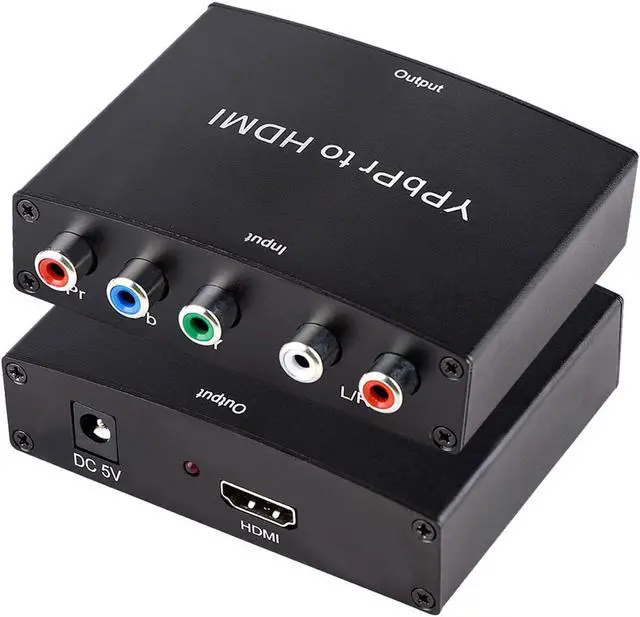 Main image of Component to HDMI Converter, YPbPr to HDMI Adapter, 5RCA Component RGB YPbPr to HDMI Converter Adapter 1080P Supports DVD, Xbox 360, PSP to HDTV, Monitor and Projector