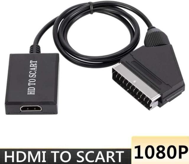 aIDS Illustrer Elevator Upscale Converter HDMI HDMI to SCART HDMI Input HD Link Cable Video Adapter  HDMI to SCART Adapter HDMI to SCART Converter HDMI to SCART Cable(Black)  Set-Top Boxes - Newegg.com