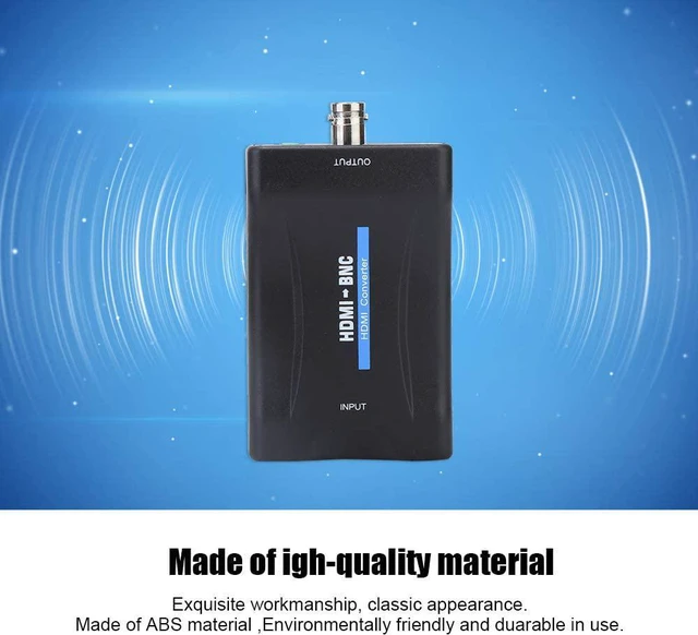 Alt view image 2 of 7 - Wisoqu HDMI to BNC Converter Video Adapter, with 3.5mm Audio Output, 480i 576i Resolution, Support NTSC/PAL Format for Full HD DVD/VHS/Video Player