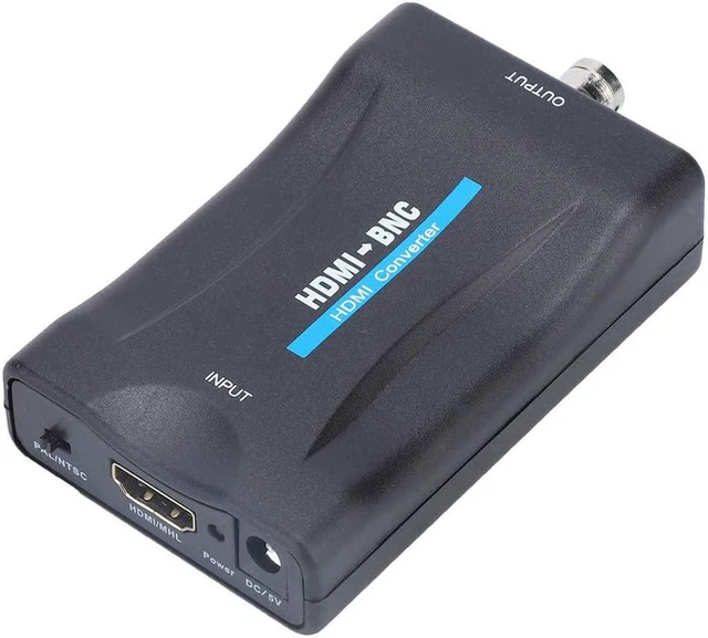 Alt view image 7 of 7 - Wisoqu HDMI to BNC Converter Video Adapter, with 3.5mm Audio Output, 480i 576i Resolution, Support NTSC/PAL Format for Full HD DVD/VHS/Video Player