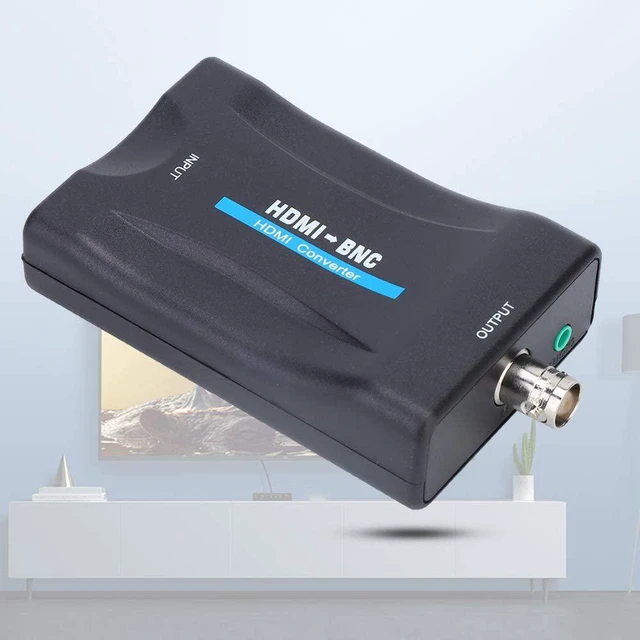 Alt view image 6 of 7 - Wisoqu HDMI to BNC Converter Video Adapter, with 3.5mm Audio Output, 480i 576i Resolution, Support NTSC/PAL Format for Full HD DVD/VHS/Video Player