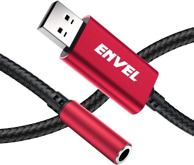 værksted højttaler Akademi ENVEL USB to 3.5mm Jack Audio Adapter,External Stereo Sound Card for  PS4/PS5/PC/Laptop, with Built-in Chip TRRS 4-Pole Mic-Supported USB to Headphone  Adapter(Red) Sound Cards - Newegg.com
