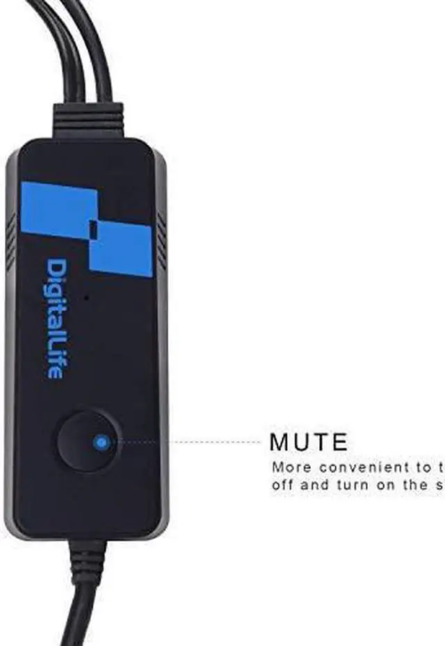 Alt view image 2 of 7 - External USB Gaming Sound Card Adapter Compatible for PS4 Pro (3.5mm 4-Position x 1 Female, RCA Stereo x 2 Male, Win & Mac)