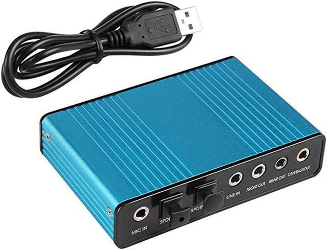 Kritisk Rendezvous digtere USB Optical S/Pdif Audio Sound Card 6 Channel External Sound Card 5.1/7.1  Surround Sound USB 2.0 External Optical S/PDIF Audio Sound Card Adapter for  PC Laptop - Blue Sound Cards - Newegg.com