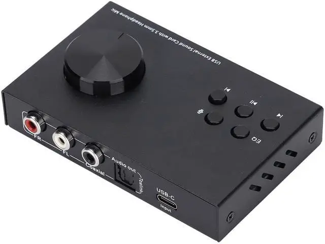 Alt view image 5 of 7 - External Sound Card,USB Audio Adapter,USB Extenrnal Sound Card,Stereo 3.5mm Interface Multi Mode Design Multiple EQ Sound Conversion Audio Adapter