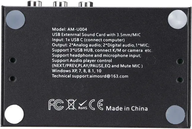 Alt view image 7 of 7 - External Sound Card,USB Audio Adapter,USB Extenrnal Sound Card,Stereo 3.5mm Interface Multi Mode Design Multiple EQ Sound Conversion Audio Adapter