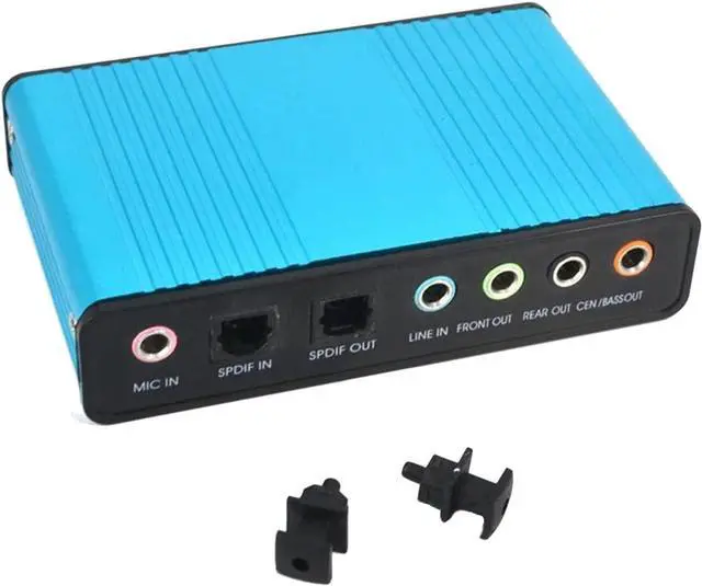 Alt view image 2 of 6 - HEYUAN Live Sound Card, USB 6 Channel 5.1/7.1 Surround External Sound Card PC Laptop Desktop Tablet Audio Optical Adapter Card Recording K Song