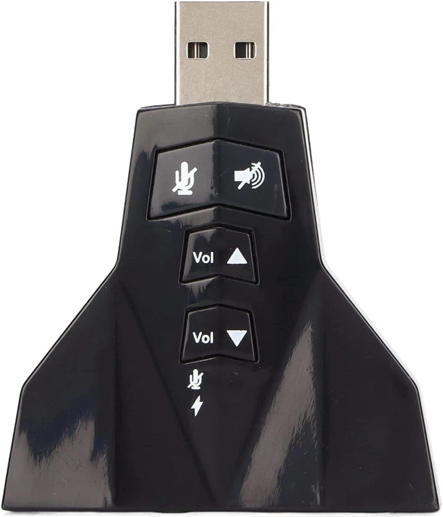 Main image of USB Sound Card, USB Audio Adapter, Audio External Stereo Sound Card, Virtual 7.1 Channel External Stereo Sound Adapter for PS4 Laptop Computer Headphone