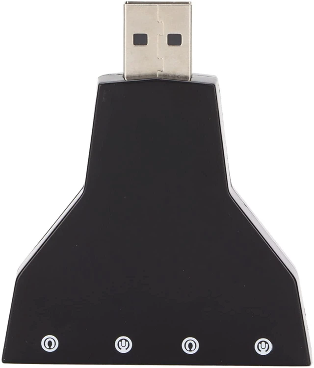 Alt view image 7 of 7 - USB Sound Card, USB Audio Adapter, Audio External Stereo Sound Card, Virtual 7.1 Channel External Stereo Sound Adapter for PS4 Laptop Computer Headphone