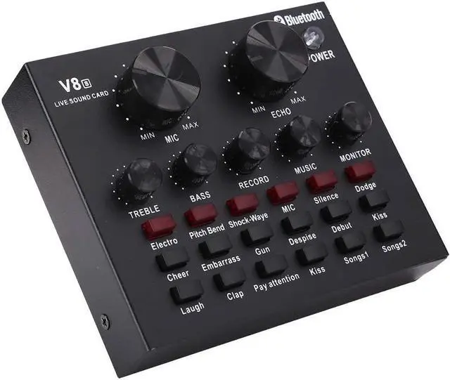 Alt view image 7 of 7 - V8S Sound Card, Live Sound Card, Mobile Phone USB Host Multifunction Computer Karaoke Live Broadcast Sound Card, for Live Recording Home KTV Voice Chat, Durable and Resistant