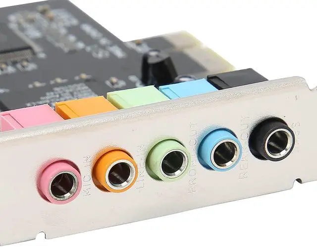 Alt view image 6 of 7 - PCIe Sound Card, Sound Card 6 Channels Stereo Desktop Audio Signal Conversion Hardware with Driver CD for Windows 7/Vista/XP 32/64bit