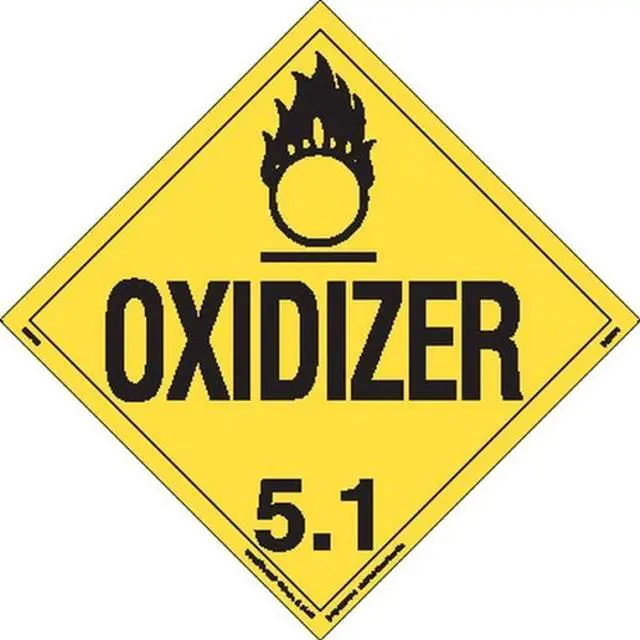 Main image of Labelmaster Z-RVW6 Oxidizer Hazmat Placard, Worded, Rigid Vinyl (Pack of 25)