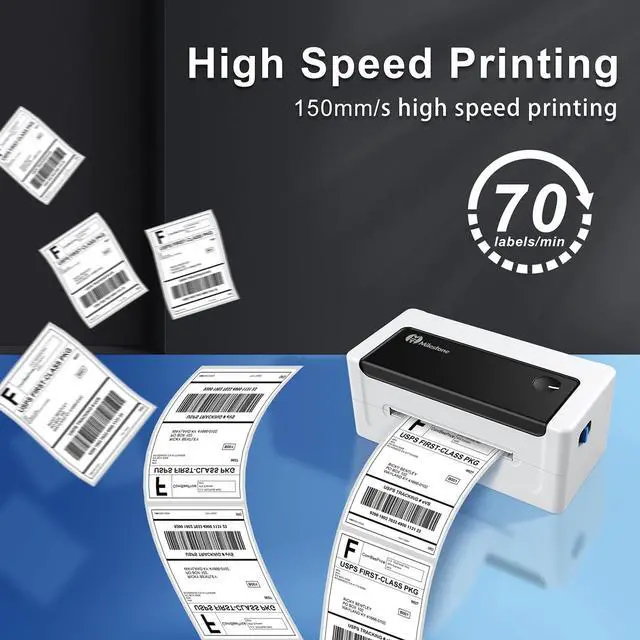 Alt view image 2 of 7 - Milestone Shipping Label Printer ,4x6 Desktop Thermal Label Printer for Shipping Packages Small Business, Compatible with USPS,FedEx,Etsy, Shopify,Ebay,, Compatible Windows and Mac (White)